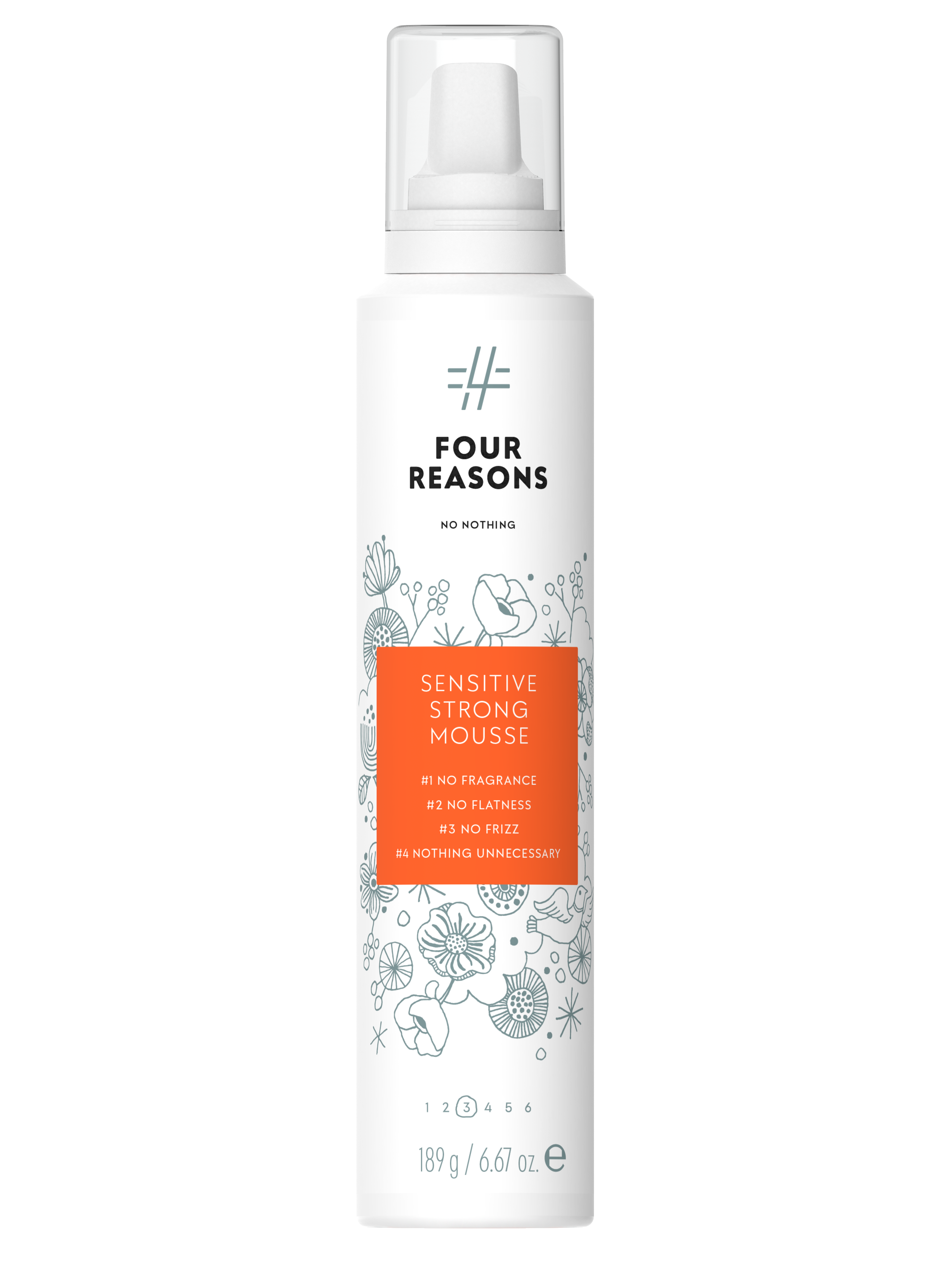 Four Reasons No Nothing Sensitive Strong Mousse 200ml
