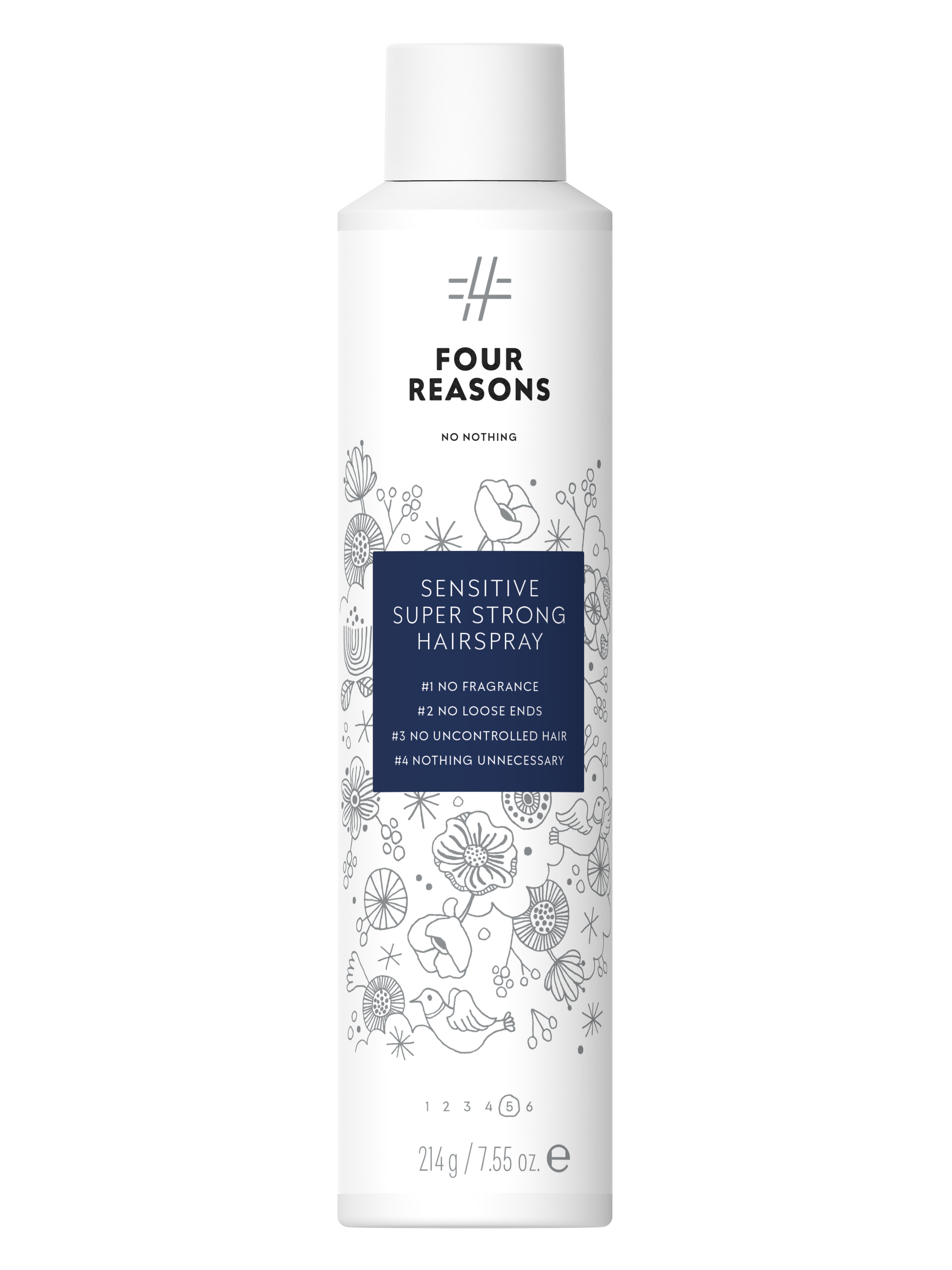 Four Reasons No Nothing Sensitive Super Strong Hairspray 300ml
