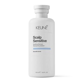 White Keune Scalp Sensitive soothing shampoo bottle (300 ml) against a white background, front view