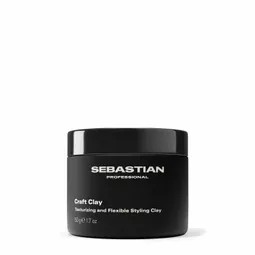 Sebastian Craft Clay hair styling product in a black jar with a black lid