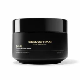 Sebastian Professional Dark Oil hair mask in a black jar with a glossy lid.