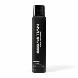 Black Sebastian Professional Drynamic hair product bottle on a white background on a light surface.