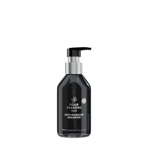 Bottle of Four Reasons Base Anti-Hairloss Shampoo with pump dispenser on a white background