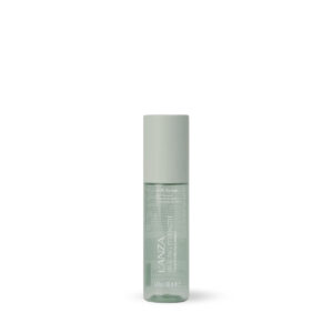 Light green nail polish bottle with a pale gray cap on a white background.