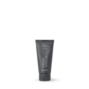 Dark gray skincare tube with a black cap, standing upright on a white background.