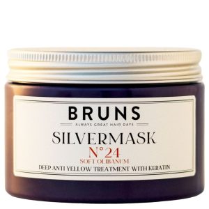 Bruns Silvermask No. 24 jar for deep anti-yellow hair treatment with keratin